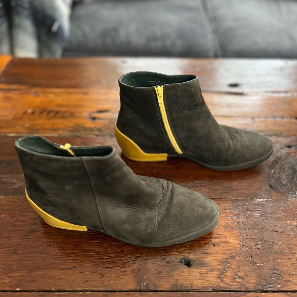 Camper Together Romain Kremer Suede Zip Up Booties